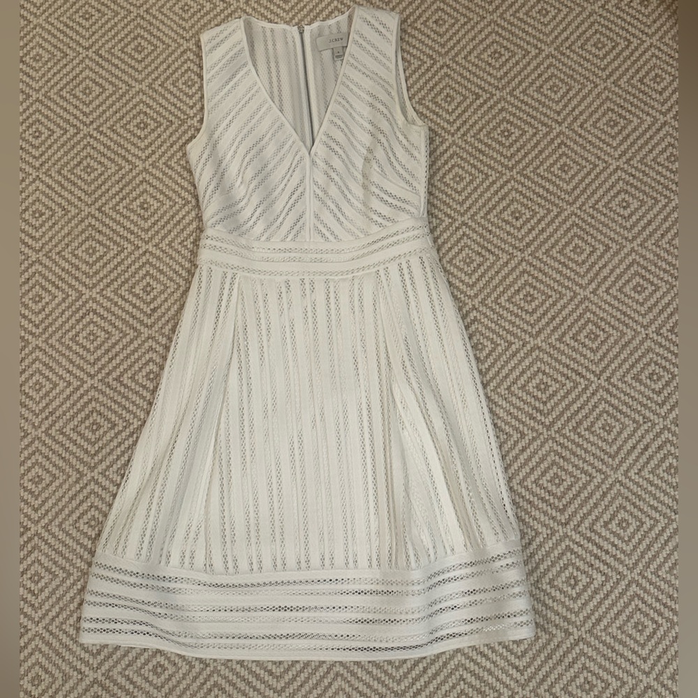 J. Crew White Textured Dress